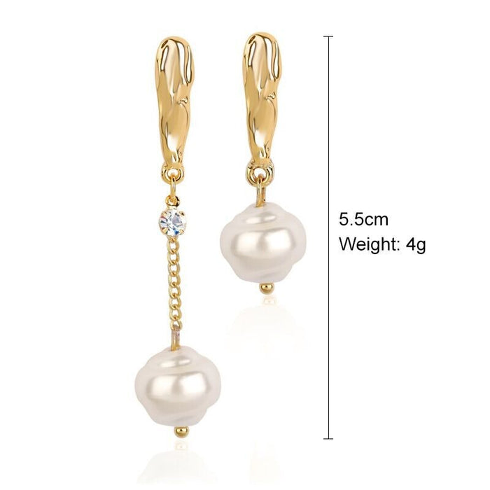 Wholesale vintage court style pearl stud earrings JDC-ES-ManY002 Earrings 满溢 Wholesale Jewelry JoyasDeChina Joyas De China