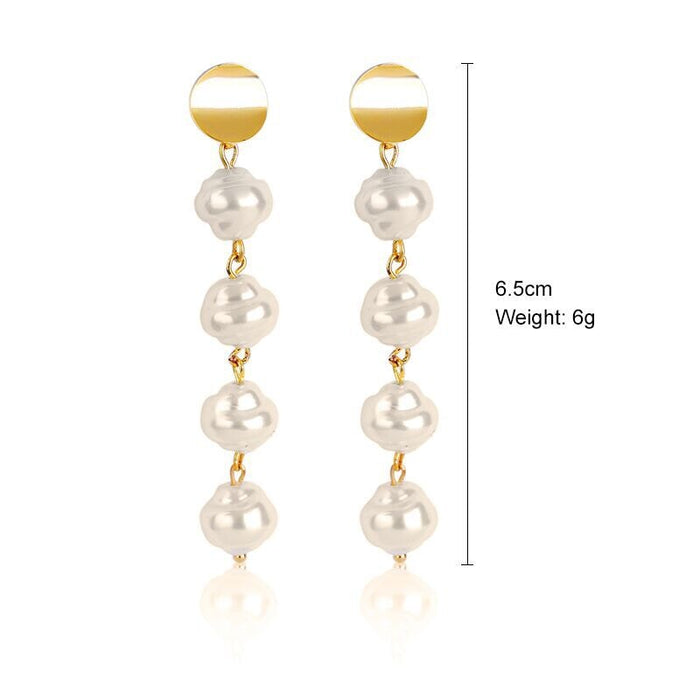 Wholesale vintage court style pearl stud earrings JDC-ES-ManY002 Earrings 满溢 Wholesale Jewelry JoyasDeChina Joyas De China
