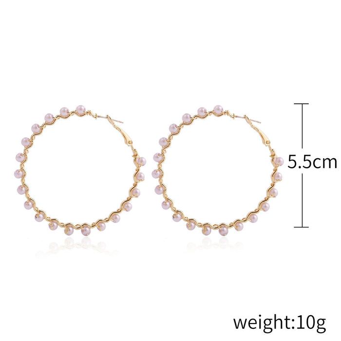 Wholesale vintage court style pearl stud earrings JDC-ES-ManY002 Earrings 满溢 Wholesale Jewelry JoyasDeChina Joyas De China