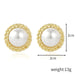 Wholesale vintage court style pearl stud earrings JDC-ES-ManY002 Earrings 满溢 Wholesale Jewelry JoyasDeChina Joyas De China