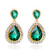 Wholesale vintage crystal green long alloy earrings JDC-ES-GSDB048 Earrings 丹比华比 1 Wholesale Jewelry JoyasDeChina Joyas De China