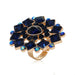 Wholesale Vintage exaggerated drop shaped Rhinestone ring JDC-RS-KQ061 Rings JoyasDeChina Royal Blue KC gold Adjustable opening Wholesale Jewelry JoyasDeChina Joyas De China