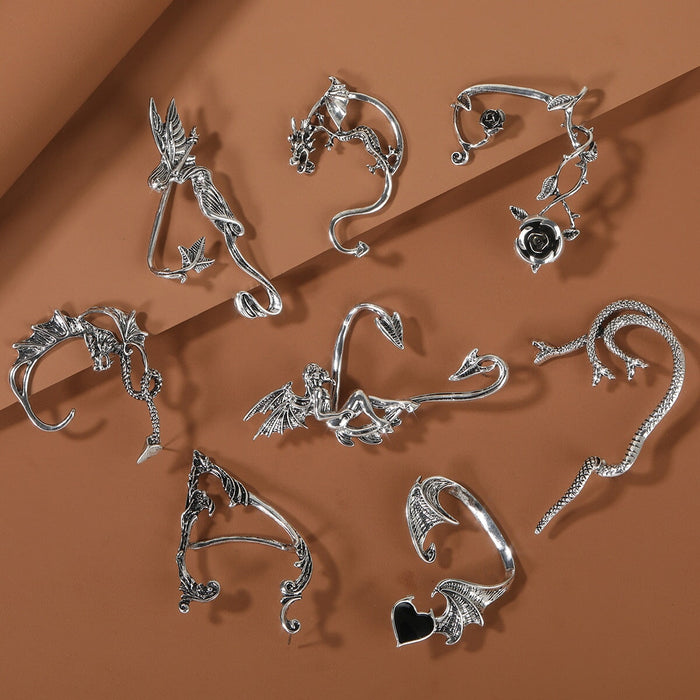 Wholesale vintage genie wing geometric alloy stud earrings JDC-ES-ManY005 Earrings 满溢 Wholesale Jewelry JoyasDeChina Joyas De China