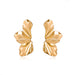 Wholesale Vintage Gold Matte Irregular Petal Alloy Earrings JDC-ES-D764 Earrings 晴雯 01 Wholesale Jewelry JoyasDeChina Joyas De China