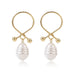 Wholesale vintage gold pearl geometric metal earrings JDC-ES-ManY011 Earrings 满溢 4 Wholesale Jewelry JoyasDeChina Joyas De China