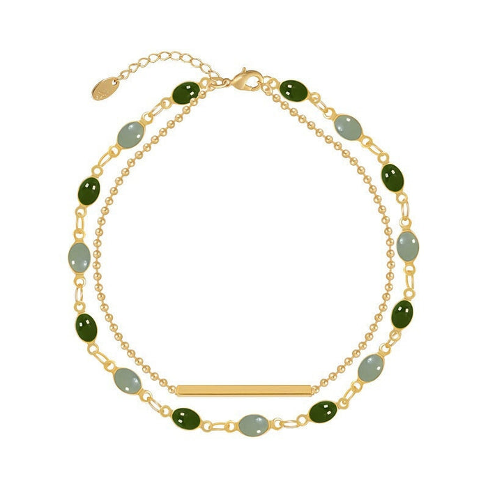 Wholesale vintage green alloy bracelet JDC-BT-BaoY015 Bracelet 宝钰 Wholesale Jewelry JoyasDeChina Joyas De China