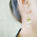 Wholesale vintage green orchid flower alloy earrings JDC-ES-HZQ008 Earrings 青之荷 1 Wholesale Jewelry JoyasDeChina Joyas De China