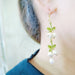 Wholesale vintage green orchid flower alloy earrings JDC-ES-HZQ008 Earrings 青之荷 2 Wholesale Jewelry JoyasDeChina Joyas De China