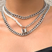 Wholesale Vintage lock-shaped thick chain necklace JDC-NE-KJ171 necklaces JoyasDeChina Wholesale Jewelry JoyasDeChina Joyas De China