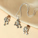 Wholesale vintage silver frog alloy earrings and necklaces JDC-NE-NZ031 Necklaces 奈珠 Wholesale Jewelry JoyasDeChina Joyas De China
