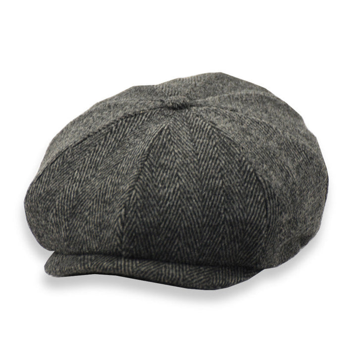 Wholesale vintage striped woolen beret hat JDC-FH-TW-003 Fashionhat 淘弯 black M 55-58cm Wholesale Jewelry JoyasDeChina Joyas De China