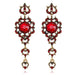 Wholesale vintage water drop tassel long alloy earrings JDC-ES-GSDB042 Earrings 丹比华比 Red Wholesale Jewelry JoyasDeChina Joyas De China