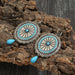 Wholesale vintage western-style turquoise earrings JDC-ES-saip039 Earrings 赛蒲 Wholesale Jewelry JoyasDeChina Joyas De China