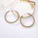 Wholesale Vintage Wood Bead Round Earrings JDC-ES-YN115 Earrings JoyasDeChina Gold Earrings Wholesale Jewelry JoyasDeChina Joyas De China