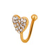 Wholesale Vintage zircon love ear clip JDC-ES-D622 Earrings JoyasDeChina 01kc gold Wholesale Jewelry JoyasDeChina Joyas De China