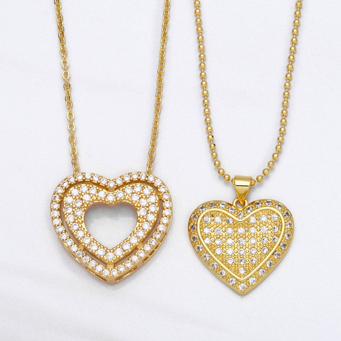 Wholesale Vintage zircon Love Necklace JDC-NE-AS567 Necklaces 翱昇 Wholesale Jewelry JoyasDeChina Joyas De China