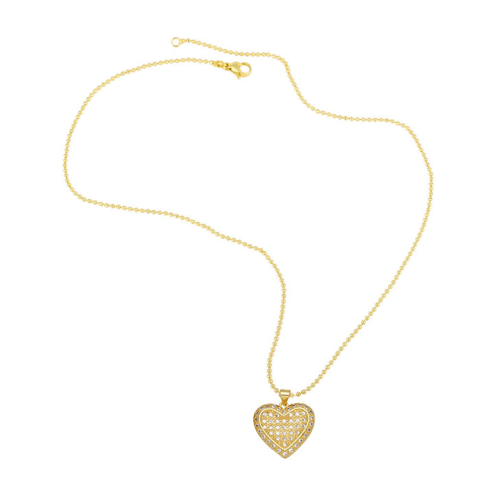 Wholesale Vintage zircon Love Necklace JDC-NE-AS567 Necklaces 翱昇 Wholesale Jewelry JoyasDeChina Joyas De China