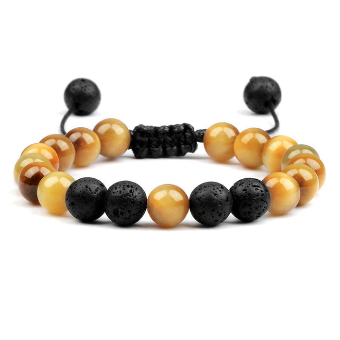 Wholesale Volcanic Lava Stone Beaded Braided Bracelet JDC-BT-JiuJ024 Bracelet 九江 huangcaihu Wholesale Jewelry JoyasDeChina Joyas De China