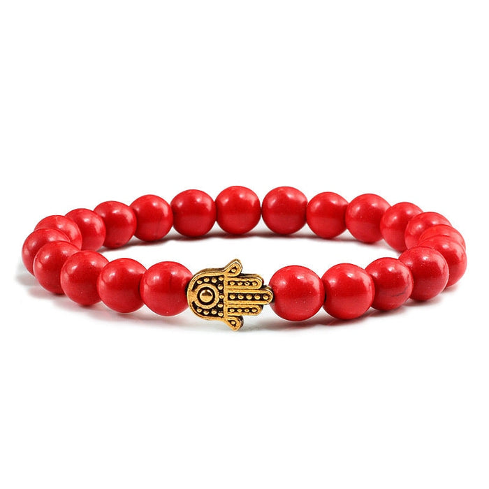 Wholesale Volcanic Stone Beaded Bracelet JDC-BT-JiuJ026 Bracelet 九江 red songshi jin Wholesale Jewelry JoyasDeChina Joyas De China