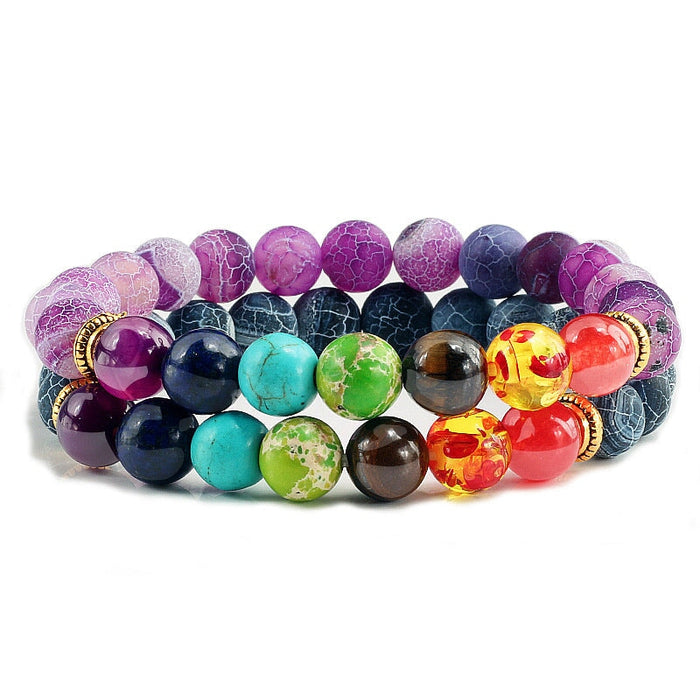 Wholesale volcanic stone colorful Bracelet JDC-BT-JiuJ010 Bracelet 九江 # 18 Wholesale Jewelry JoyasDeChina Joyas De China