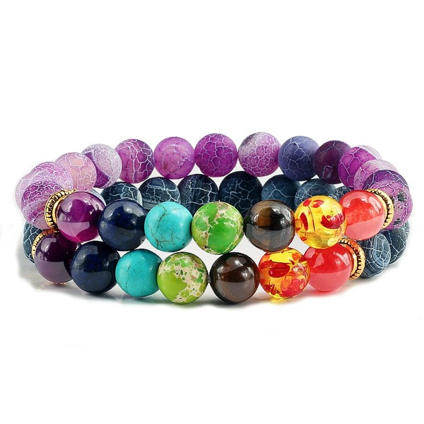 Wholesale volcanic stone colorful Bracelet JDC-BT-JiuJ010 Bracelet 九江 Wholesale Jewelry JoyasDeChina Joyas De China