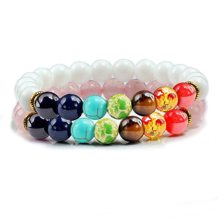 Wholesale volcanic stone colorful Bracelet JDC-BT-JiuJ010 Bracelet 九江 # 9 Wholesale Jewelry JoyasDeChina Joyas De China