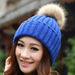 Wholesale warm knitted woolen hat JDC-FH-NLS026 Fashionhat 倪罗诗 royal blue 55-60cm Wholesale Jewelry JoyasDeChina Joyas De China