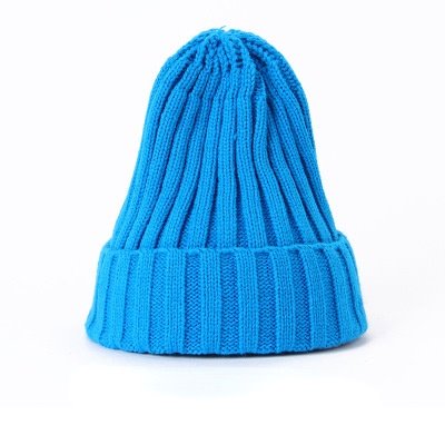 Wholesale warm pure color wool knitted hat JDC-FH-NLS024 Fashionhat 倪罗诗 lake blue Wholesale Jewelry JoyasDeChina Joyas De China
