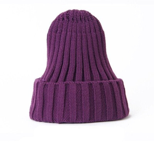 Wholesale warm pure color wool knitted hat JDC-FH-NLS024 Fashionhat 倪罗诗 purple Wholesale Jewelry JoyasDeChina Joyas De China