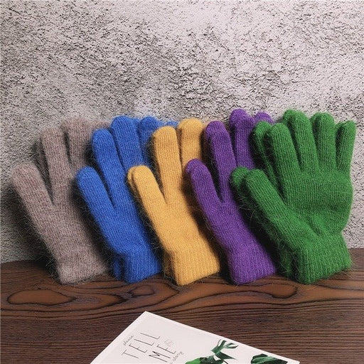 Wholesale warm rabbit fur plush knitted gloves JDC-GS-BX-009 Gloves 伯循 Wholesale Jewelry JoyasDeChina Joyas De China