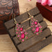 Wholesale water drop gemstones set with diamonds ethnic wind earrings JDC-ES-daiq024 Earrings 黛茜 DC1677-2 Wholesale Jewelry JoyasDeChina Joyas De China