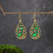 Wholesale water drop gemstones set with diamonds ethnic wind earrings JDC-ES-daiq024 Earrings 黛茜 DC1677-9 Wholesale Jewelry JoyasDeChina Joyas De China