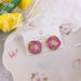 Bulk Jewelry Wholesale water ripples colored square gram flower earrings JDC-ES-W319 Wholesale factory from China YIWU China