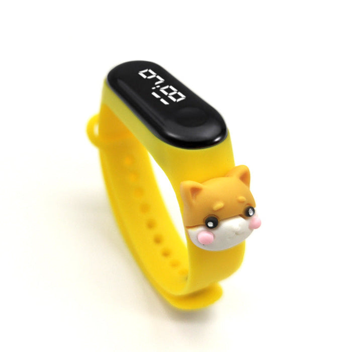 Wholesale Waterproof Kids LED Electronic Plastic Sports Watch（F）JDC-WH-Jinj003 Watch 金嘉 yellow dog Wholesale Jewelry JoyasDeChina Joyas De China