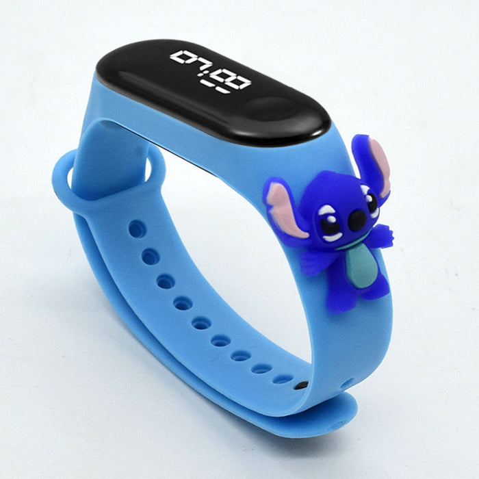 Wholesale Waterproof Kids LED Electronic Plastic Sports Watch（F）JDC-WH-Jinj005 Watch 金嘉 lake blue Wholesale Jewelry JoyasDeChina Joyas De China