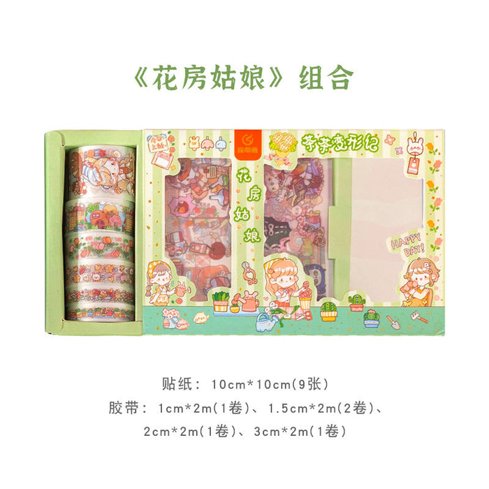 Wholesale Waterproof PET Sticker Tape Set JDC-ST-GSWL017 Sticker JoyasDeChina Flower house girl Wholesale Jewelry JoyasDeChina Joyas De China