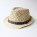 Wholesale Webbing Checkered Cowboy Hat JDC-FH-GSSS010 Fashionhat 双硕 khaki M Wholesale Jewelry JoyasDeChina Joyas De China