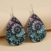 Wholesale Western Style Turquoise Leather Earrings JDC-ES-Saip006 Earrings 赛蒲 18# Wholesale Jewelry JoyasDeChina Joyas De China