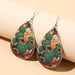Wholesale Western Style Turquoise Leather Earrings JDC-ES-Saip006 Earrings 赛蒲 22# Wholesale Jewelry JoyasDeChina Joyas De China