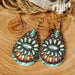 Wholesale Western Style Turquoise Leather Earrings JDC-ES-Saip006 Earrings 赛蒲 Wholesale Jewelry JoyasDeChina Joyas De China