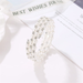 Bulk Jewelry Wholesale white ABS three-layer pearl spiral bracelet JDC-BT-D547 Wholesale factory from China YIWU China