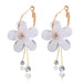 Bulk Jewelry Wholesale white acrylic zircon tassel earrings JDC-ES-RL006 Wholesale factory from China YIWU China