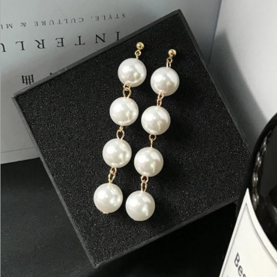 Bulk Jewelry Wholesale white alloy beaded earrings JDC-ES-RL099 Wholesale factory from China YIWU China