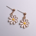 Bulk Jewelry Wholesale white alloy Daisy Flower Earrings JDC-ES-RL137 Wholesale factory from China YIWU China