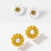 Bulk Jewelry Wholesale white alloy daisy flower petal Earrings JDC-ES-RL078 Wholesale factory from China YIWU China