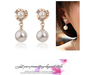Bulk Jewelry Wholesale white alloy diamond pearl earrings JDC-ES-RL152 Wholesale factory from China YIWU China