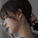 Wholesale white alloy earrings JDC-ES-YWJQ019 Earrings 精巧 Wholesale Jewelry JoyasDeChina Joyas De China