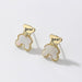 Wholesale white alloy earrings JDC-ES-YWJQ022 Earrings 精巧 Wholesale Jewelry JoyasDeChina Joyas De China