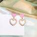 Bulk Jewelry Wholesale white alloy hollow love pearl earrings JDC-ES-RL164 Wholesale factory from China YIWU China