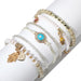 Bulk Jewelry Wholesale white alloy palm-mounted diamond ring bracelet six-piece set JDC-BT-C051 Wholesale factory from China YIWU China